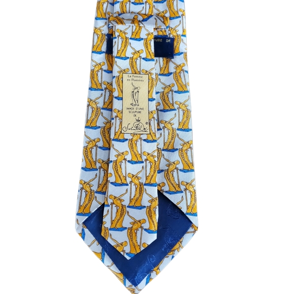 Vintage La Femme en Flammes Silk Tie - Picture 3 of 5